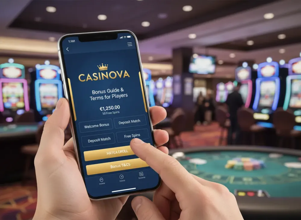 Casinova casino bonus guide og vilkår for spillere